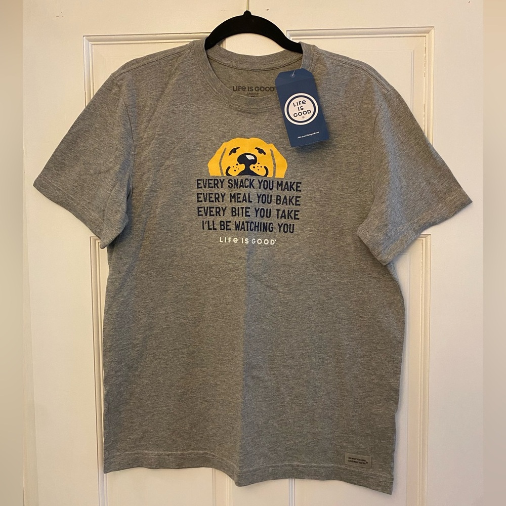 Life is Good Men's Gray T-Shirt, Size Small